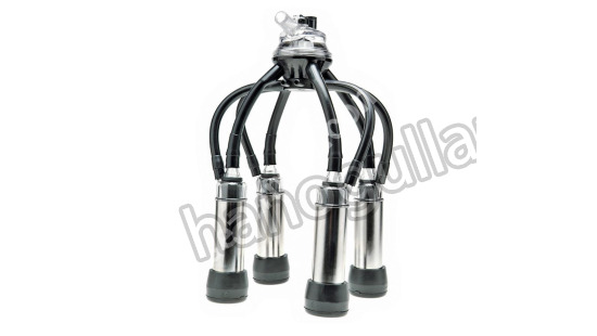 180 CC Milking Cluster, Short Rubber Liner