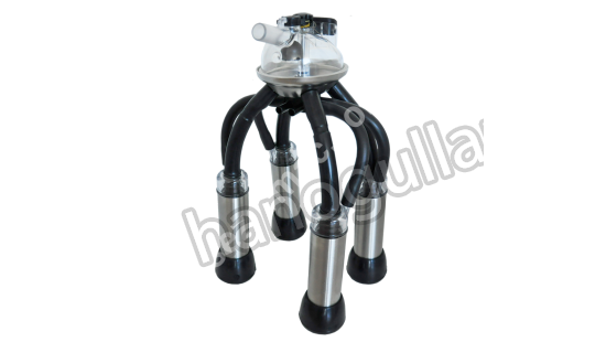 350 Cc Milking Cluster, 102 Rubber Liner Rubber, Stainless Cover