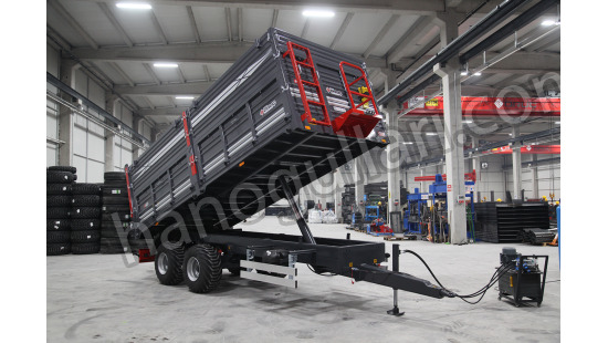 COR-TND-T13-Tandem Double Axle Tipping Agricultural Trailer