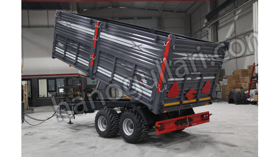 COR-TND-T13-Tandem Double Axle Tipping Agricultural Trailer