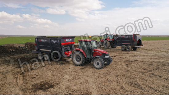 COG-TM-M10-Cift Dingilli Katı Gübre Dağıtma Römorku