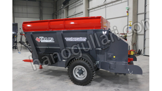 COG-S-M5-Tek Dingilli Sera Tip Katı Gübre Dağıtma Römorku