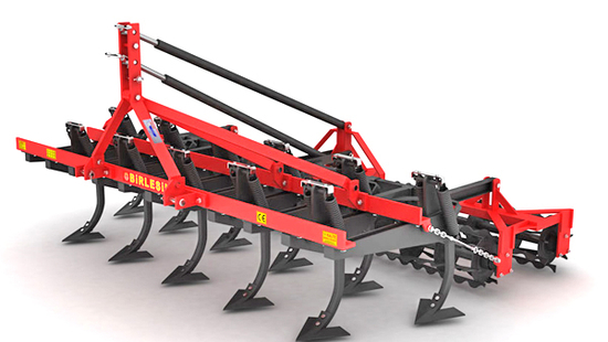 Heavy Upright Thick Chassis Cultivator Double Row Rotary Harrow Combination