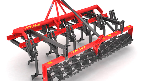 Lightweight Vertical Tubular Cultivator Single Row Rotary Harrow Combination