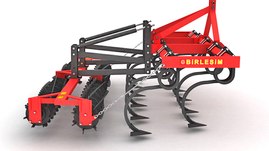Tiller - 2 Rows Cultivator Double Roller Combination ( goose-footed)