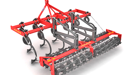 Tiller - 2 Rows Cultivator Double Roller Combination ( goose-footed)