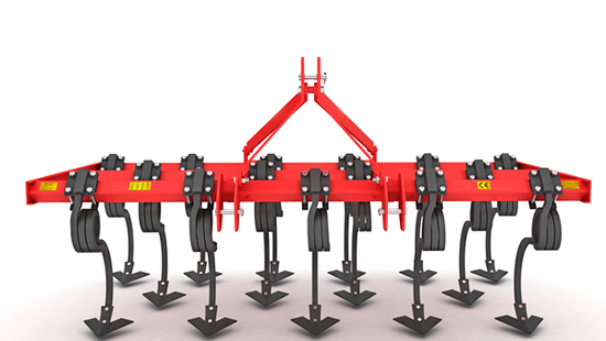 Tiller - 3 Rows Cultivator (15 foot goose-footed)
