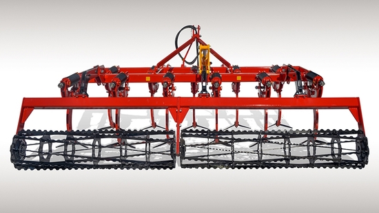 Back of The Cultivator Tooth Harrow and Rotary Harrow 